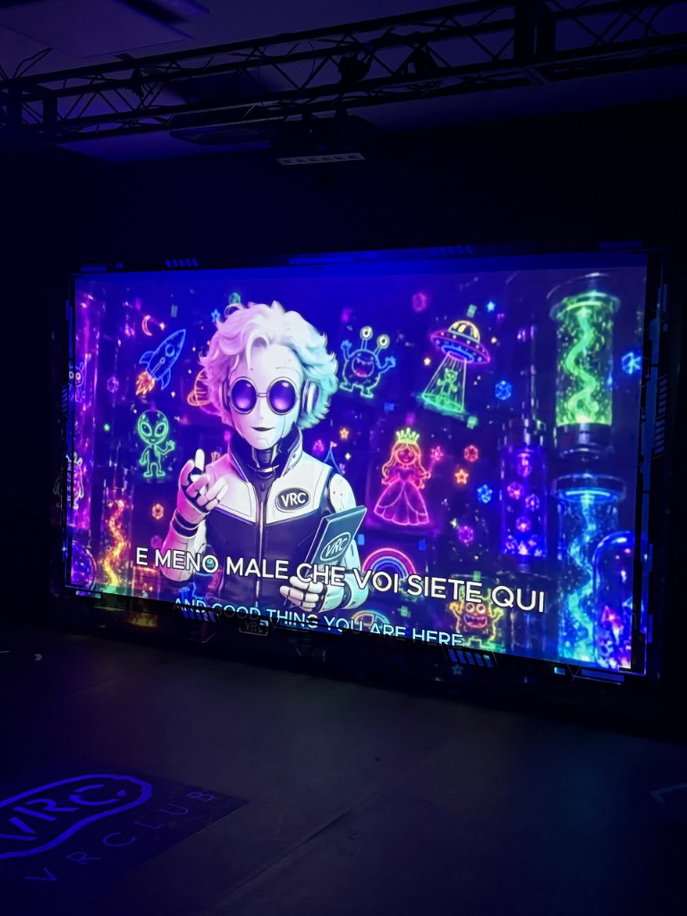Collaudo contenuti e schermi in sala VRC