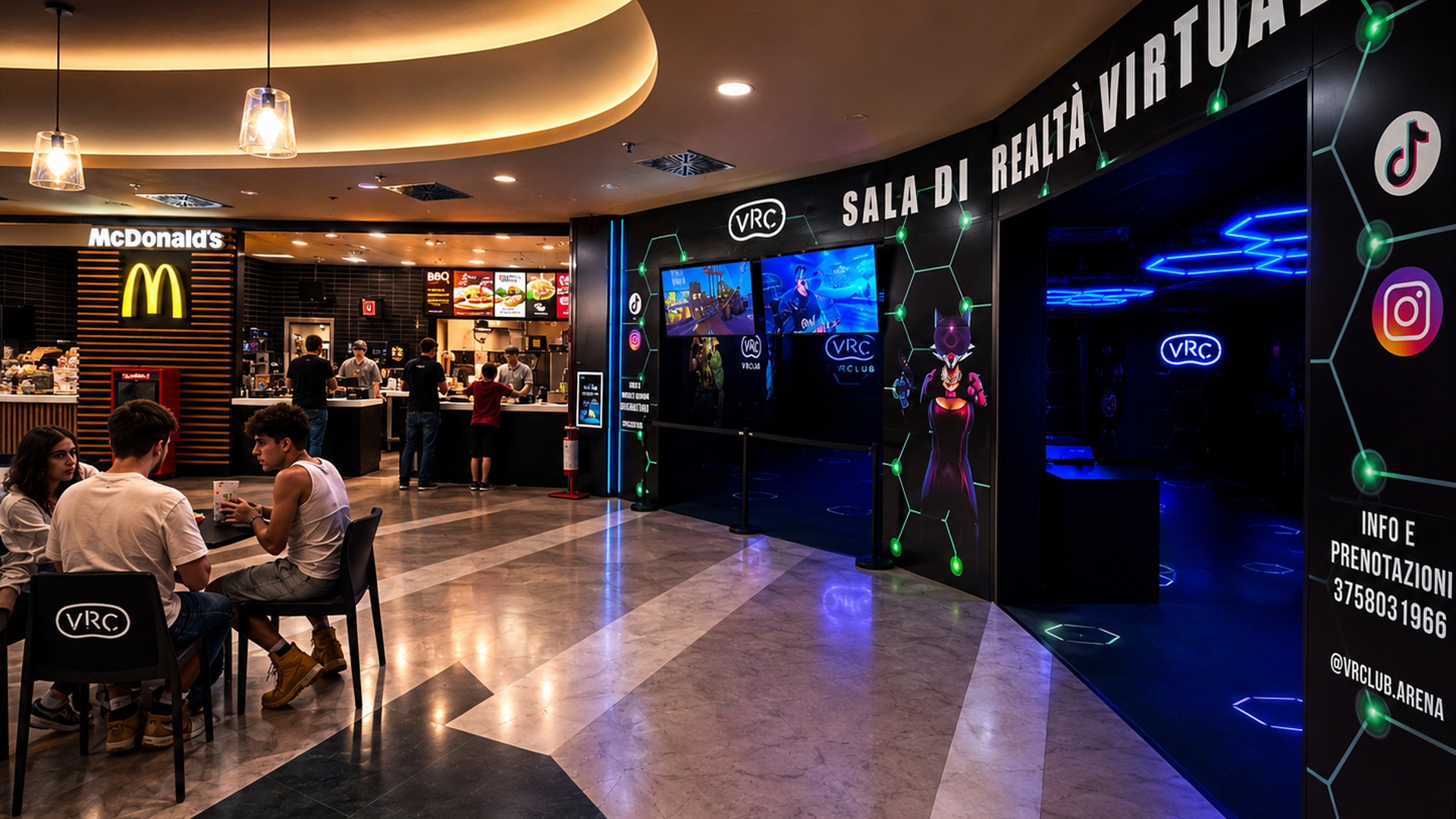 Installazione VRC in centro commerciale